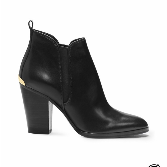 Michael Kors Shoes - Michael Kors Black Ankle Boots with Gold Accent